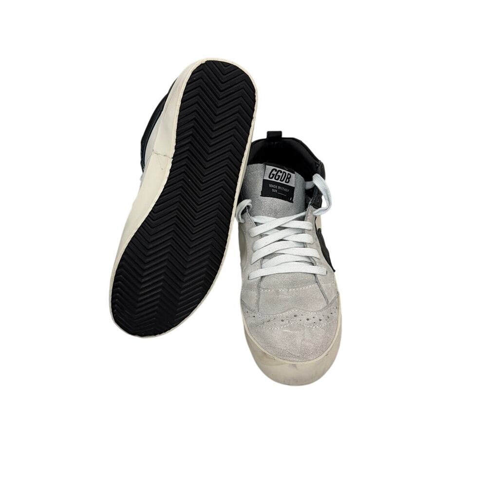Golden Goose Shoes Mid Star Black White Gray Suede Leather Sneakers Women's 8 - Picture 4 of 6